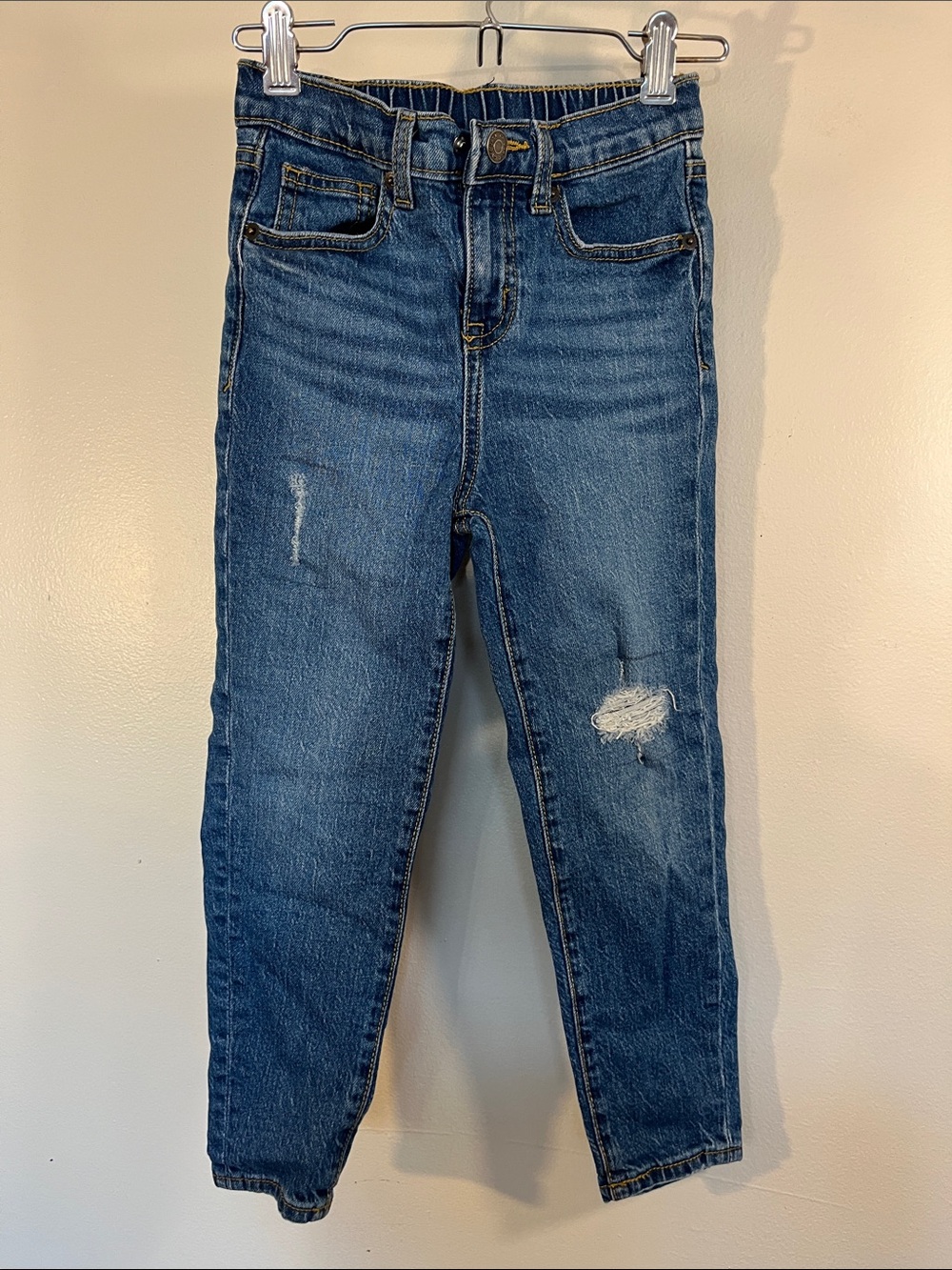 Cat & Jack Dark Blue Distressed Kids Jeans